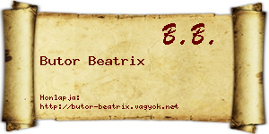 Butor Beatrix névjegykártya